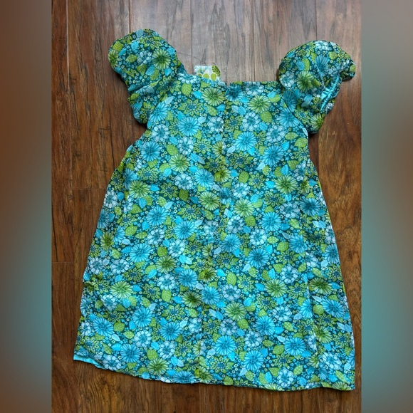 Floral Girl’s Dress Size 7 Blue and Turquoise - Picture 7 of 7